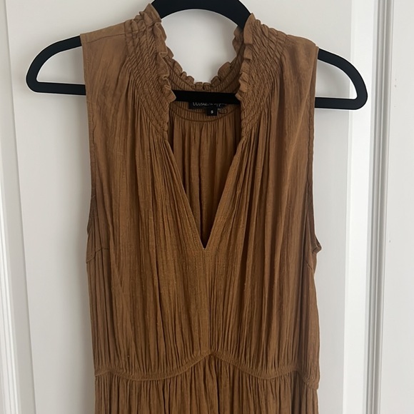 Wishlist Apparel Linen Style Maxi with second layer midi length dress under - Picture 2 of 4